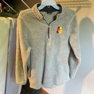 Charles River Apparel Cream Zip Up Sweater